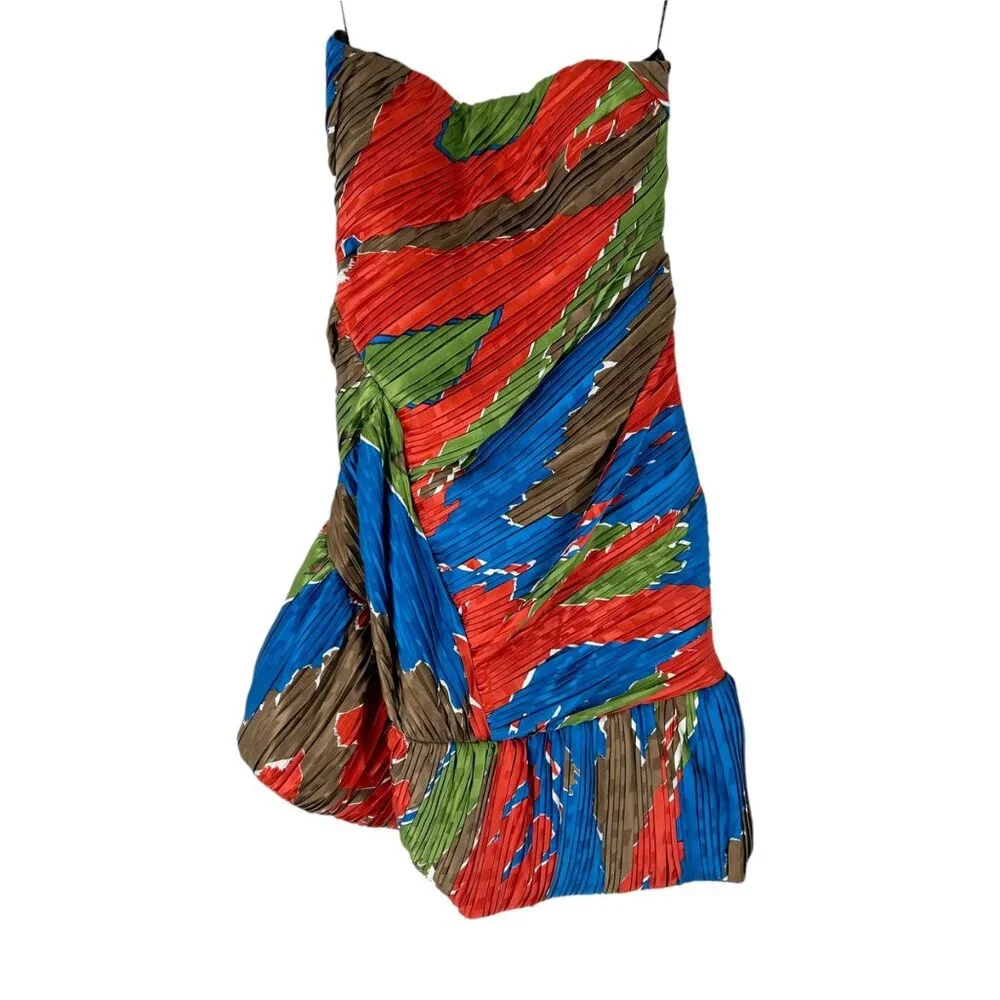 NWT Tory Burch Silk Mini Party Dress in Painted Geo